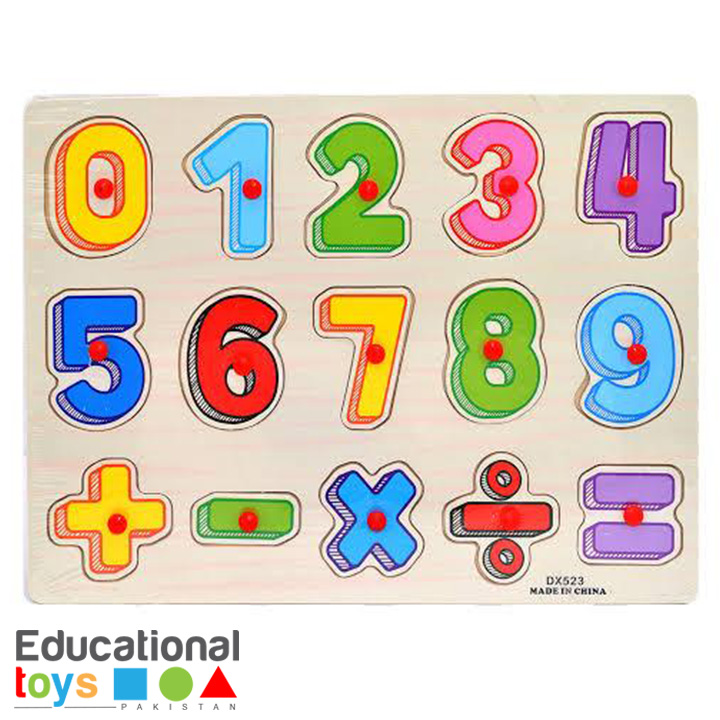 Number Wooden Peg Puzzle