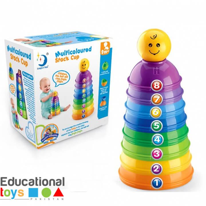 Multicolored Rolling Stacking Cups
