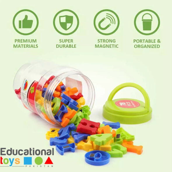 Buy Magnetic Letters and Numbers Jar (78 pcs) Online - Educational Toys ...