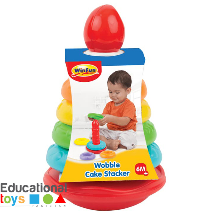 WinFun Wobble Cake Stacker – Ring Tower for Babies