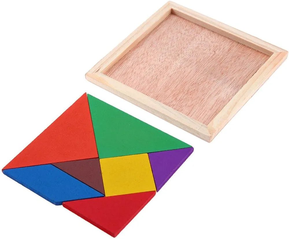 Wooden Tangram - 7 pieces (Random Color) Wooden Tangram – 7 pieces (Random Color)