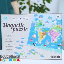 Magnetic Puzzle World Map