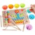 3 in 1 wooden magnetic fishing game and bead holder set 3