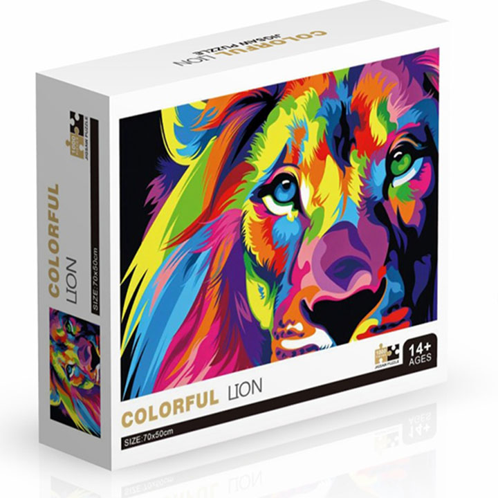 1000 Piece Puzzle - Colorful Lion 1000 Piece Puzzle – Colorful Lion