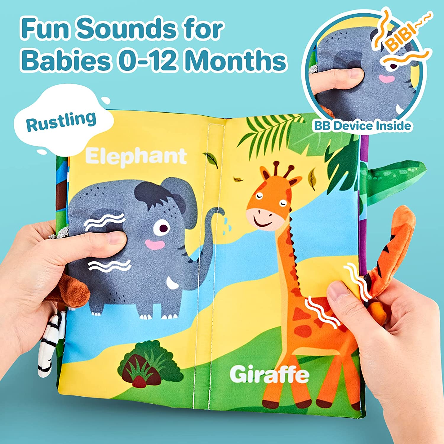 Tails　Online　for　Toys　Book　Buy　Babies　Crinkle　Educational　Jungle　Pakistan　Soft　Cloth