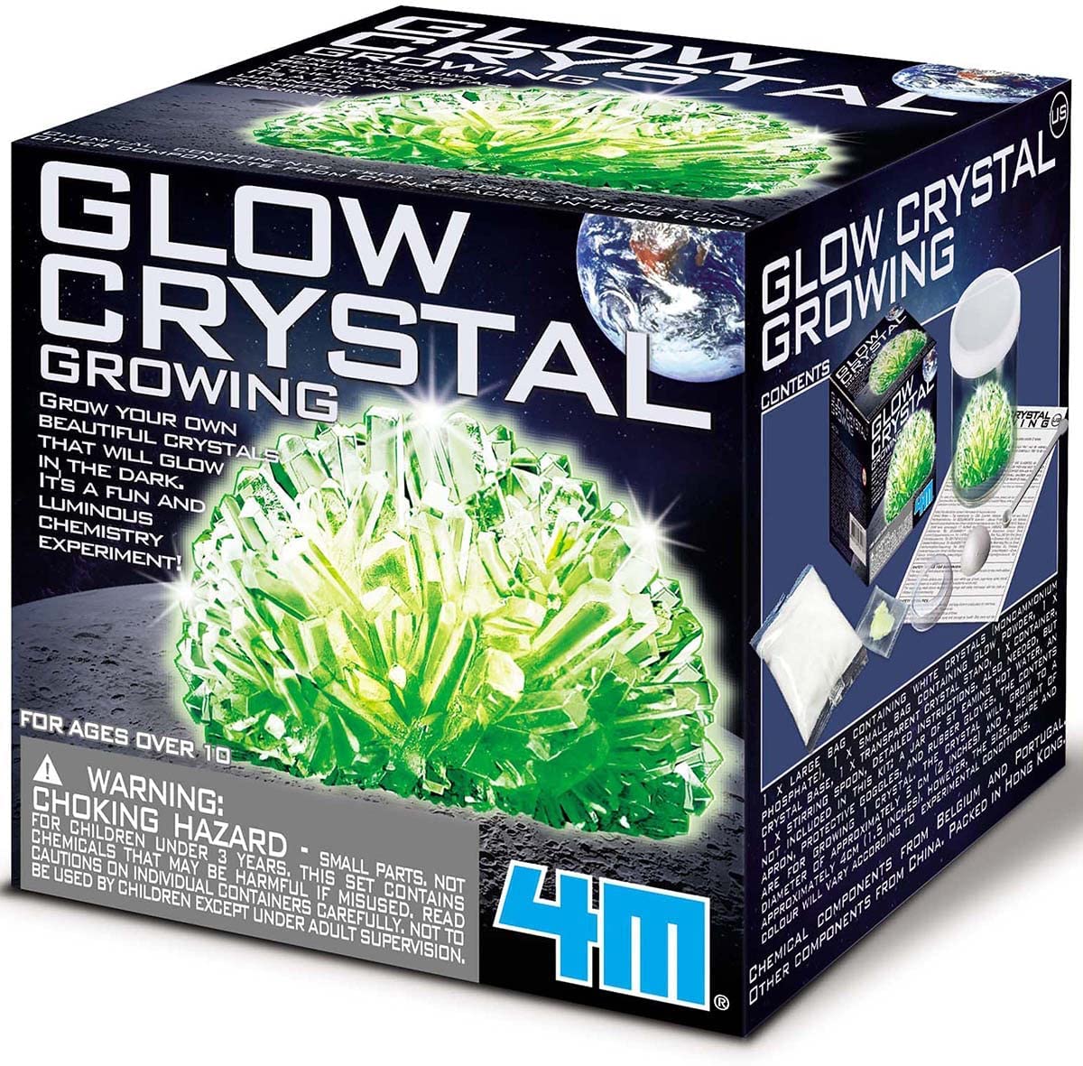4M Glow Crystal Growing Kit – Grow a DIY Crystal Experiment Specimen