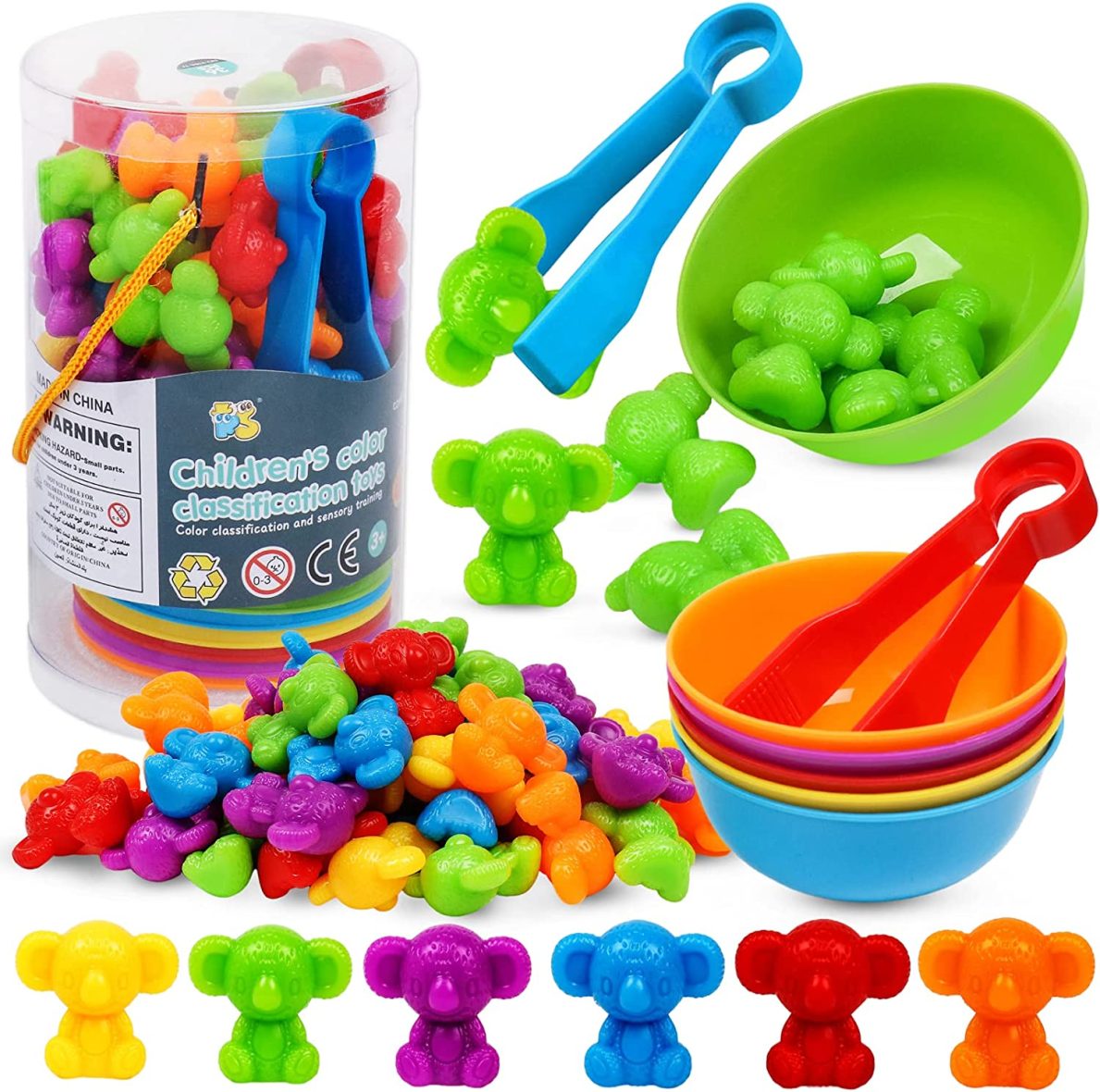 Colorful Counting Bears with Matching Cups – Sort, Count & Color Recognition Learning Toy