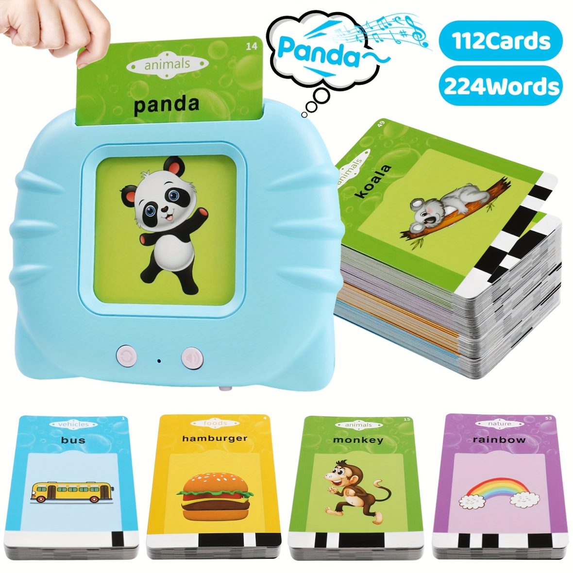 Toddler Talking Flash cards Reader (Rechargeable)
