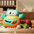 Crab Fun Twitch Rattle - Silicon Pull String Toy crab fun rattle 4