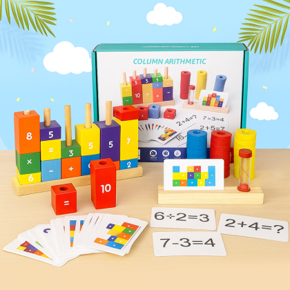 Buy Wooden Math Stacking Blocks Online - Educational Toys Pakistan